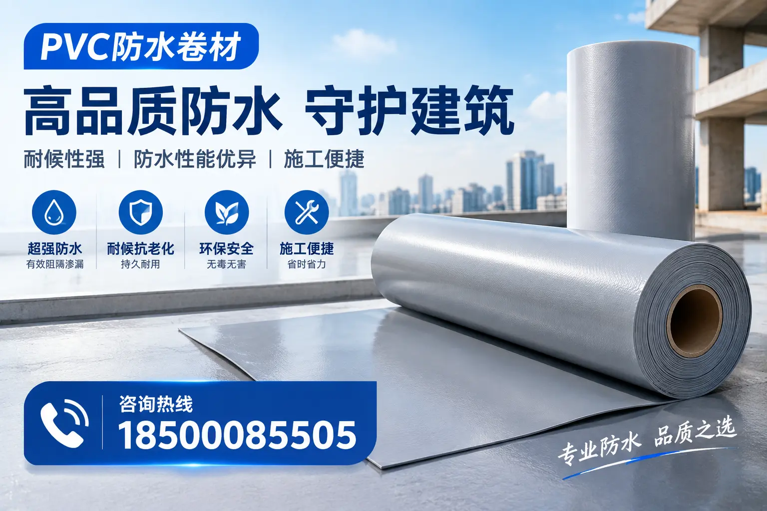 PVC防水卷材的防水效果评测，适合天津的科学依据